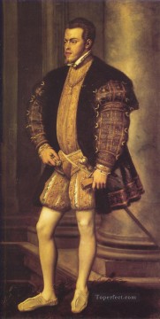 Retrato de Felipe II Tiziano Tiziano Pinturas al óleo